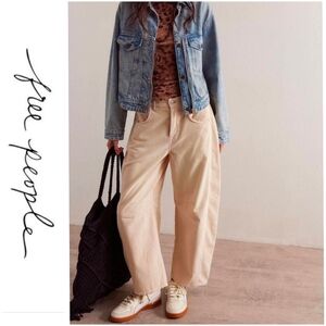 NWT Free People We Are The Free Good Luck Cord Barrels / Crystal Grey